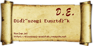 Diószegi Euszták névjegykártya